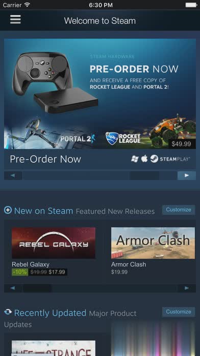 Steam中文安卓手机客户端软件截图