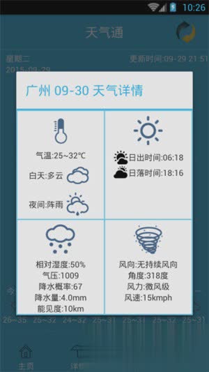 Bibu天气通软件截图
