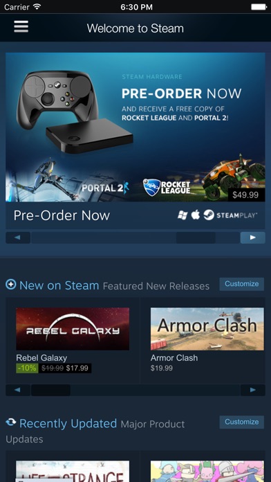 Steam手机版软件截图